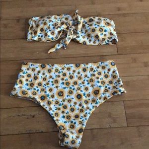 Sunflower Highwaisted Bathing Suit